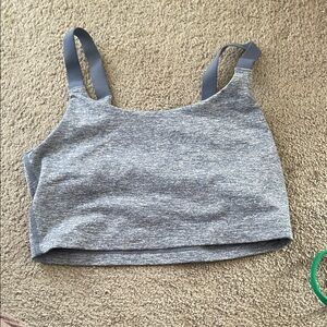 Gray Sleeveless Crop Top